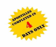 APOSTILLE 4 DAYS